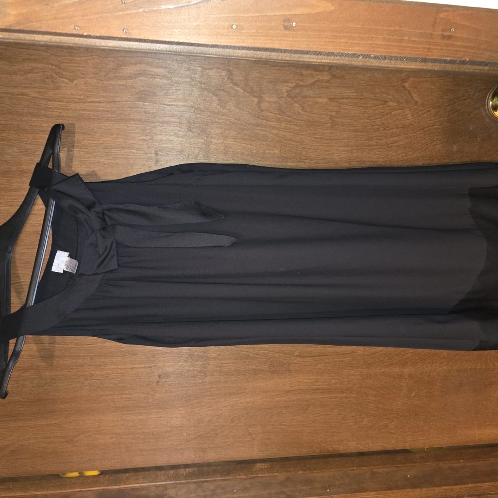 H&M Black Halter Sheath Midi Dress